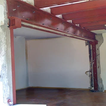 Moisage métallique pour suppression de poteau porteur Nice - MDB Monaco Découpe Béton